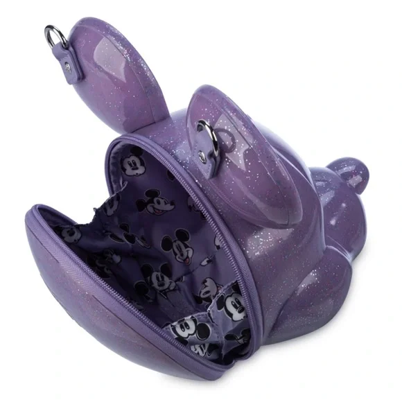 Loungefly Mickey Mouse Moulded Purple Bag Disney Parks - Picture 8 of 9